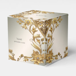 Golden Wavy deja caja de favores florales