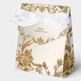 Golden Wavy deja caja de favores florales