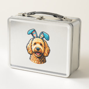 Goldendoodle de Pascua con orejas de conejo, Pascu