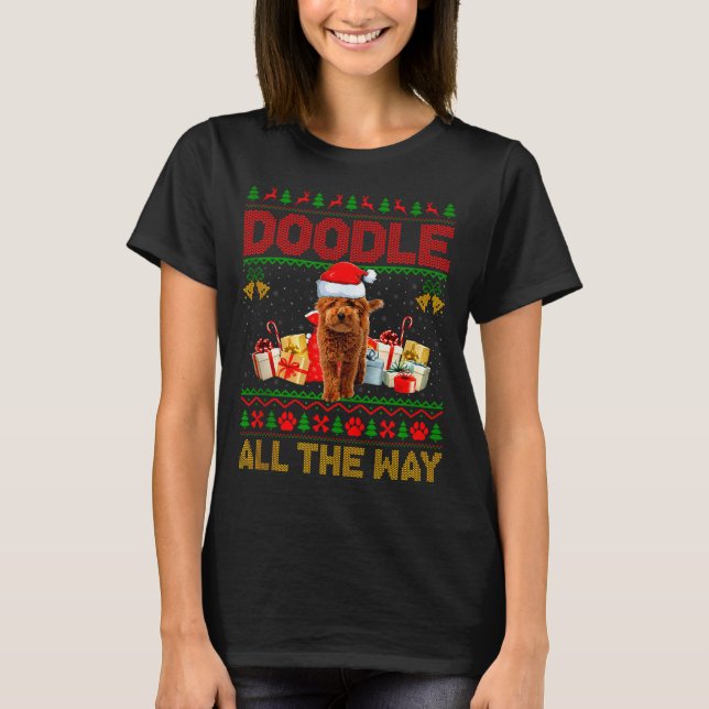 Goldendoodle Dog Ugly Christmas Sweaters Pet Dog L (Anverso)