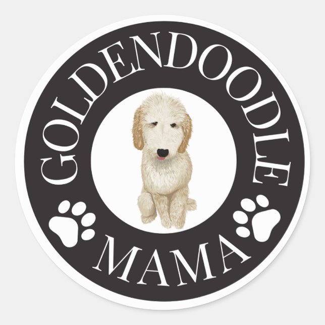 Goldendoodle Mama Pegatina (Anverso)