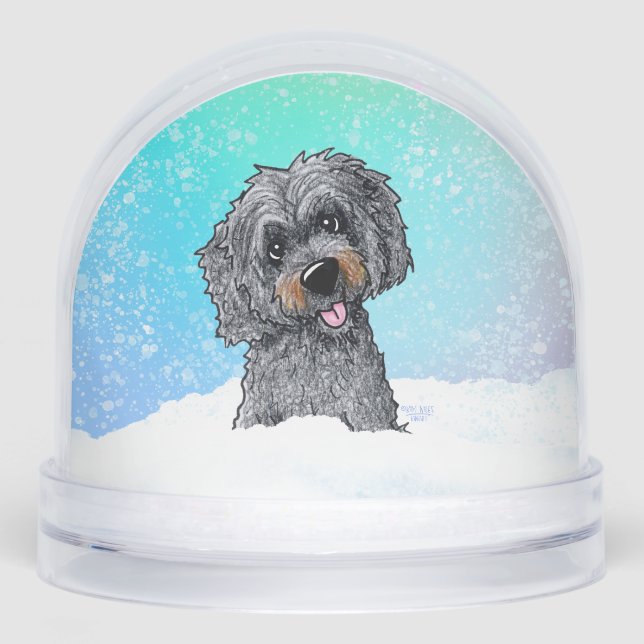 Goldendoodle negro y marrón  (Anverso)