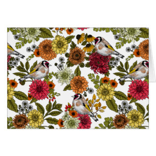 Goldfinches en el jardín