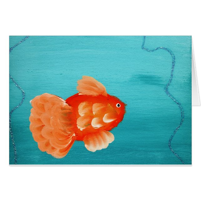 GOLDFISH UNA TARJETA DE LA NATACIÓN (Anverso (Horizontal))
