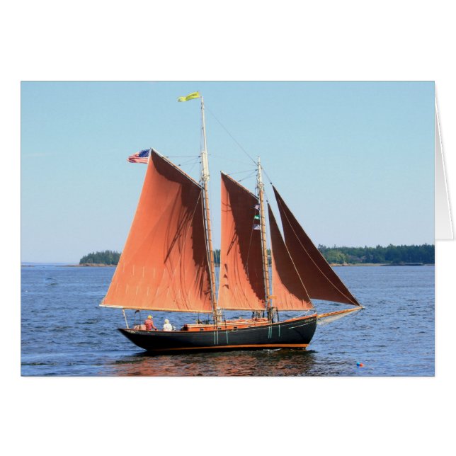 goleta negra con velas rojas (Anverso (Horizontal))