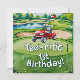 Golf 1 cumpleaños golfista de un año