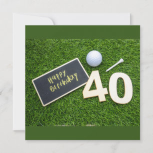Golf 40 cumpleaños con golfista de cumpleaños feli