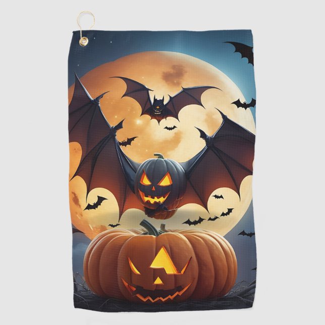 Golf al estilo Spooky: Toallas de golf de Hallowee (Anverso)