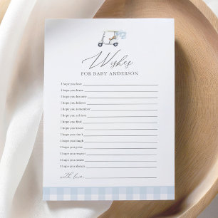Golf Baby Shower quiere una tarjeta para bebés