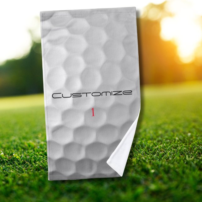 Golf Ball Dimples Texto y número personalizados (Subido por el creador)