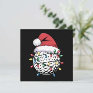 Golf Ball Santa Sombrero Navidad Golf Xmas Luces