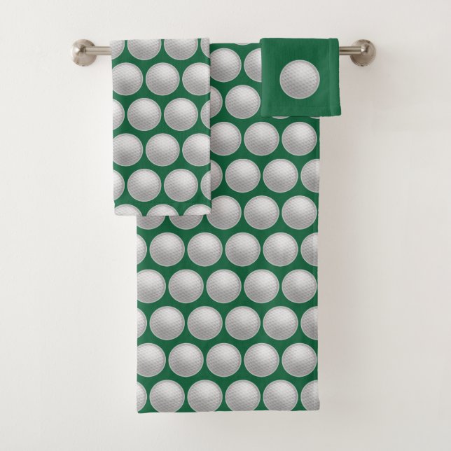  Golf Bathroom Towel Set Gift (In situ)