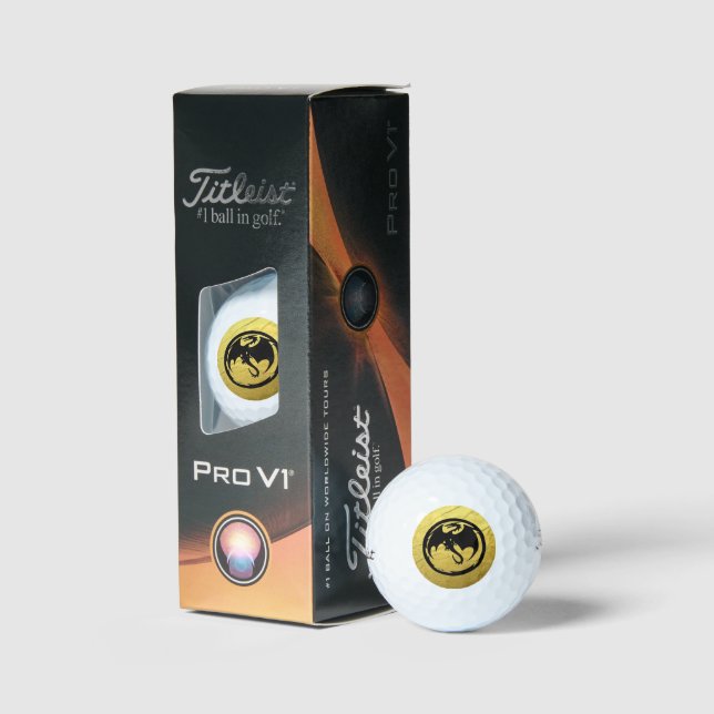 Golf Black Dragon Gold Vein Titleist Pro V1 pelotas de  (Embalaje)