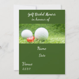 Golf Bridal Shower con la invitación al golf