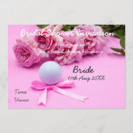 Golf Bridal Shower Invitación pelota de golf y ros