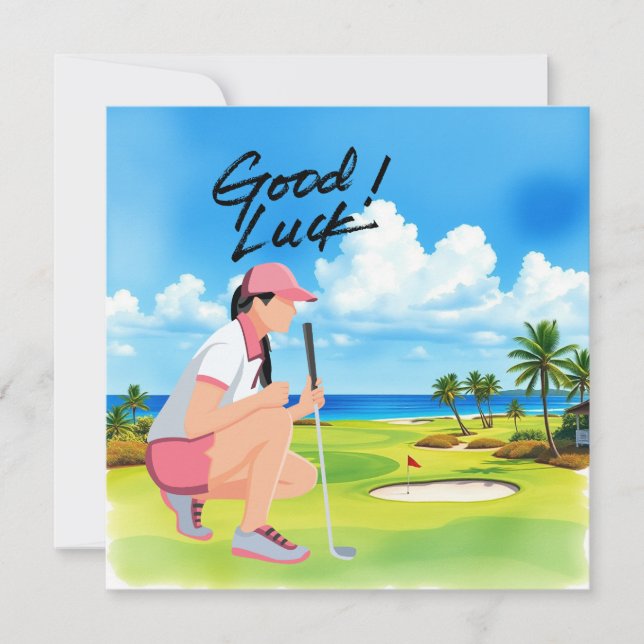 Golf "Buena suerte en el campo, Lady Golfer!" (Anverso)