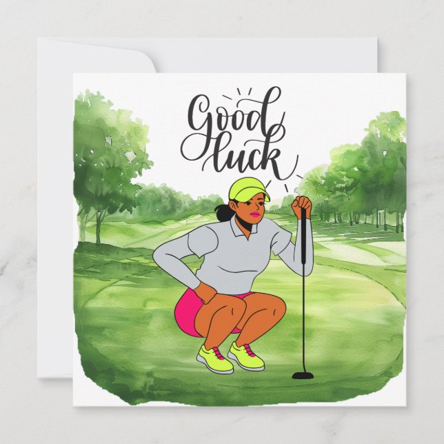 Golf "Buena suerte en el campo, Lady Golfer!" (Anverso)