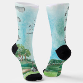 Golf | Calcetines de Monograma de Golf con Acuarel