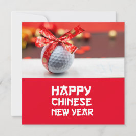 Golf Chines Año Nuevo con bola y rojo con suerte