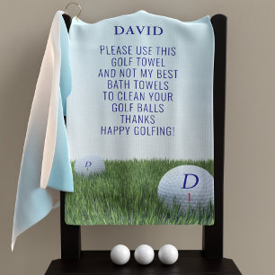 Golf Cita divertida Personalizado Monograma Toalla de G