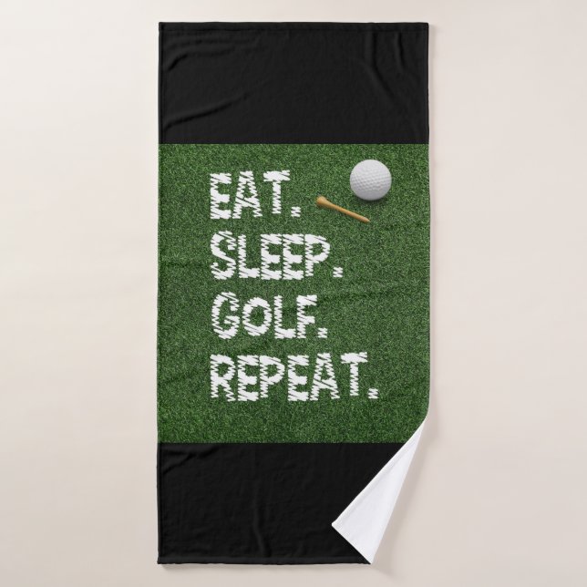 Golf Comer Sleep Golf Repetir con putter y bola   (Toalla de baño)