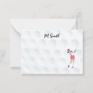 Golf con nombre para tarjeta de notas para golfist