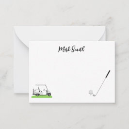 Golf con nombre para tarjeta de notas para golfist