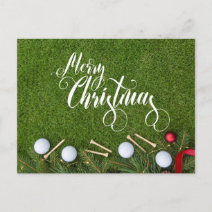 Golf con tema de Navidad en hierba verde