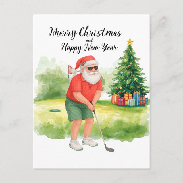 Golf con tema de Navidad para golfista en el campo (Anverso)