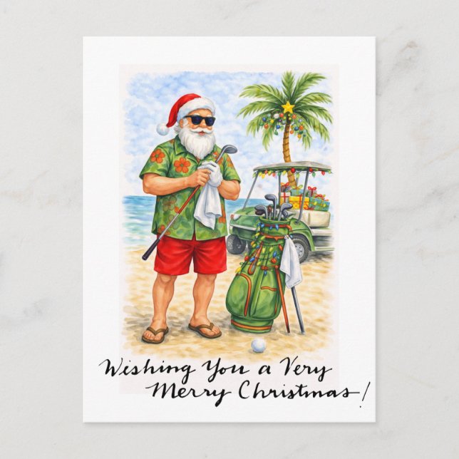 Golf con tema de Navidad para golfista en el campo (Anverso)