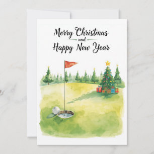Golf con tema de Navidad para golfista en el campo