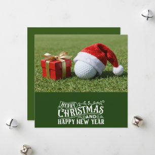 Golf con temática de Navidad con bola de golf en v