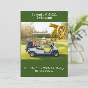 Golf cumpleaños 70 Invitación a fiesta de Par Tee