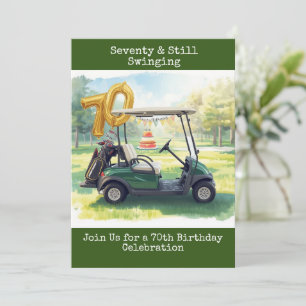 Golf cumpleaños 70 Invitación a fiesta de Par Tee