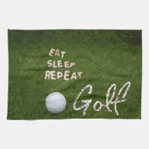 Golf Eat Sleep Kitchen toalla para golfer