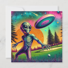 Golf en disco Alien con fondo planetario