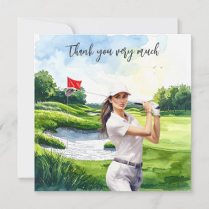 Golf Fairway Gratitud: Tarjeta de Agradecimiento