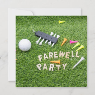 Golf Farewell Fiesta con bola de golf sobre césped