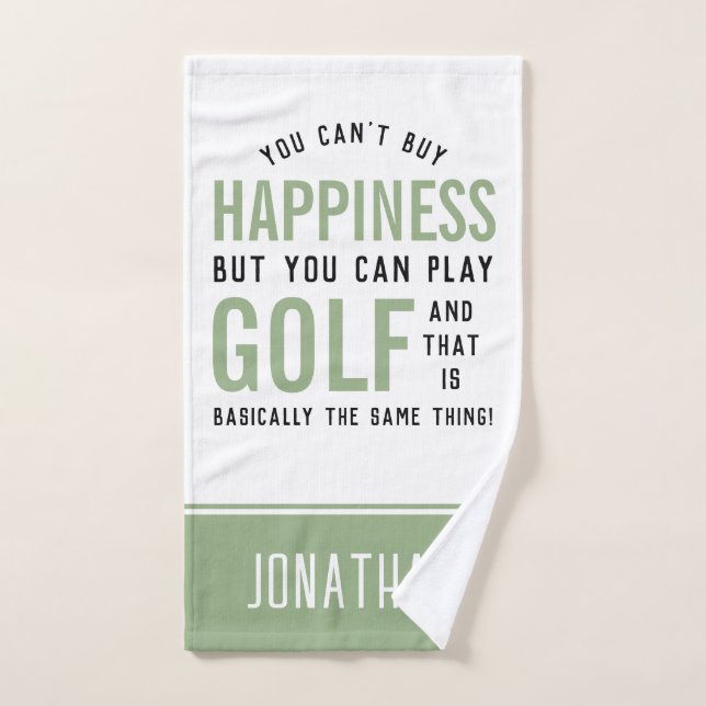 Golf: Felicidad. Divertidos regalos para los amant (Toalla de mano)