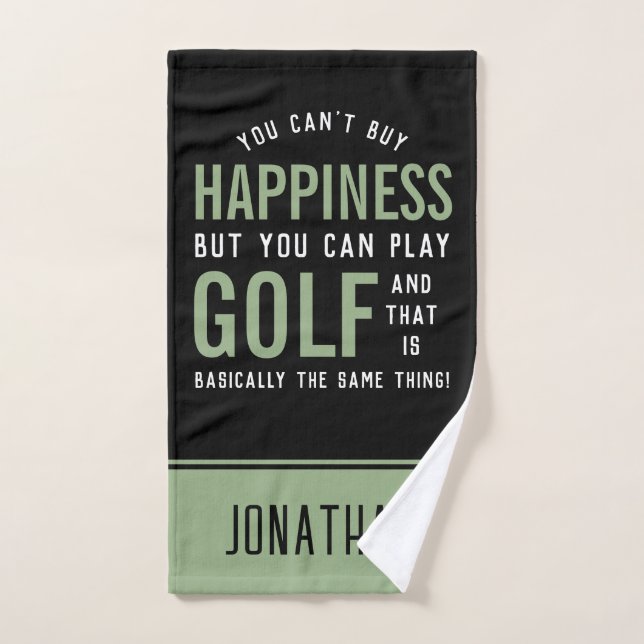 Golf: Felicidad. Divertidos regalos para los amant (Toalla de mano)