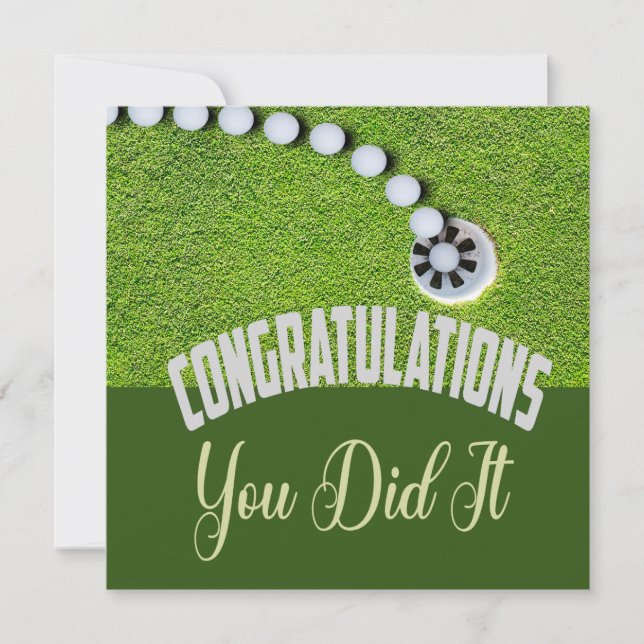 Golf Felicitaciones lo hiciste por golfista (Anverso)
