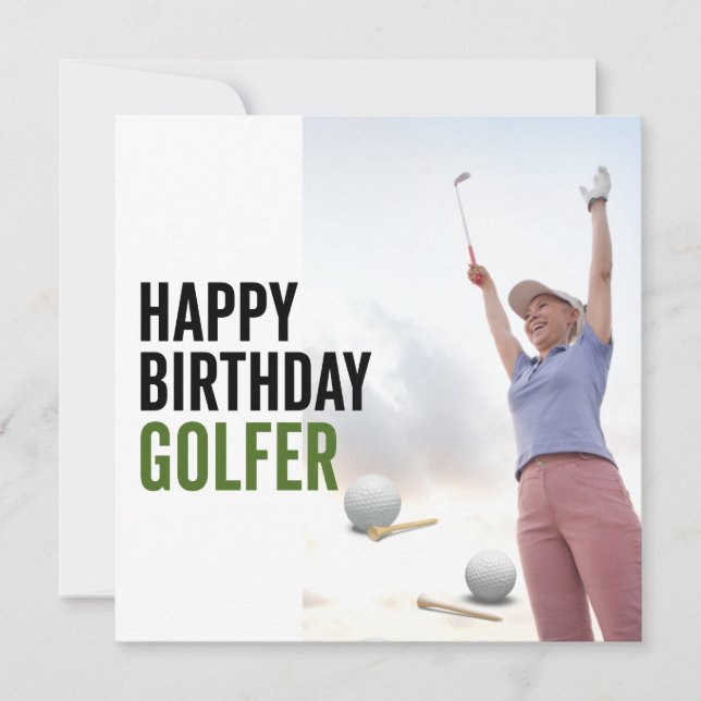 Golf Feliz Cumpleaños Golfista (Anverso)
