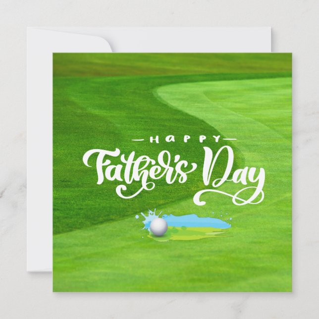 Golf feliz día del padre en el campo de golf con p (Anverso)