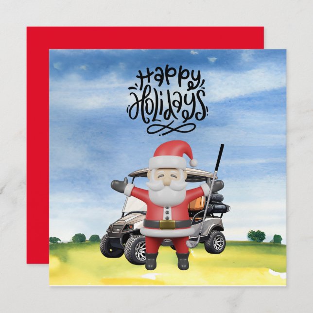 Golf Feliz feriado con Navidades de Santa Claus (Anverso / Reverso)