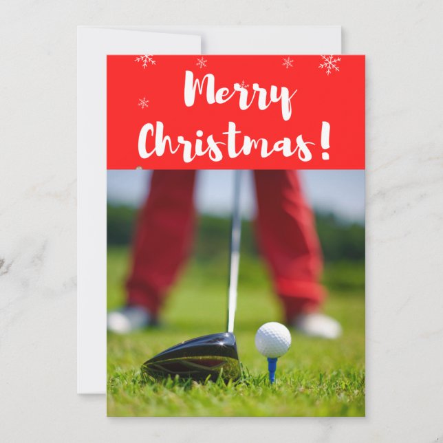 Golf Feliz Navidad a Golfer Golfista en verde (Anverso)