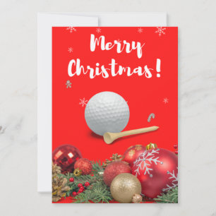Golf Feliz Navidad al golfista con adorno
