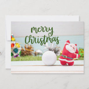 Golf Feliz Navidad al golfista con Santa Claus Ho