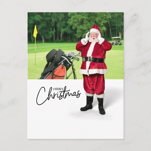 Golf Feliz Navidad con Santa Claus a la bandera (Anverso)