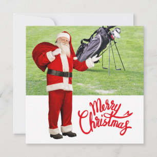 Golf Feliz Navidad con Santa Claus en verde