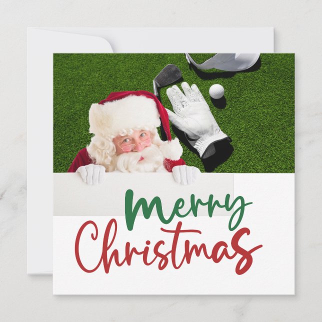 Golf Feliz Navidad con Santa Claus en verde